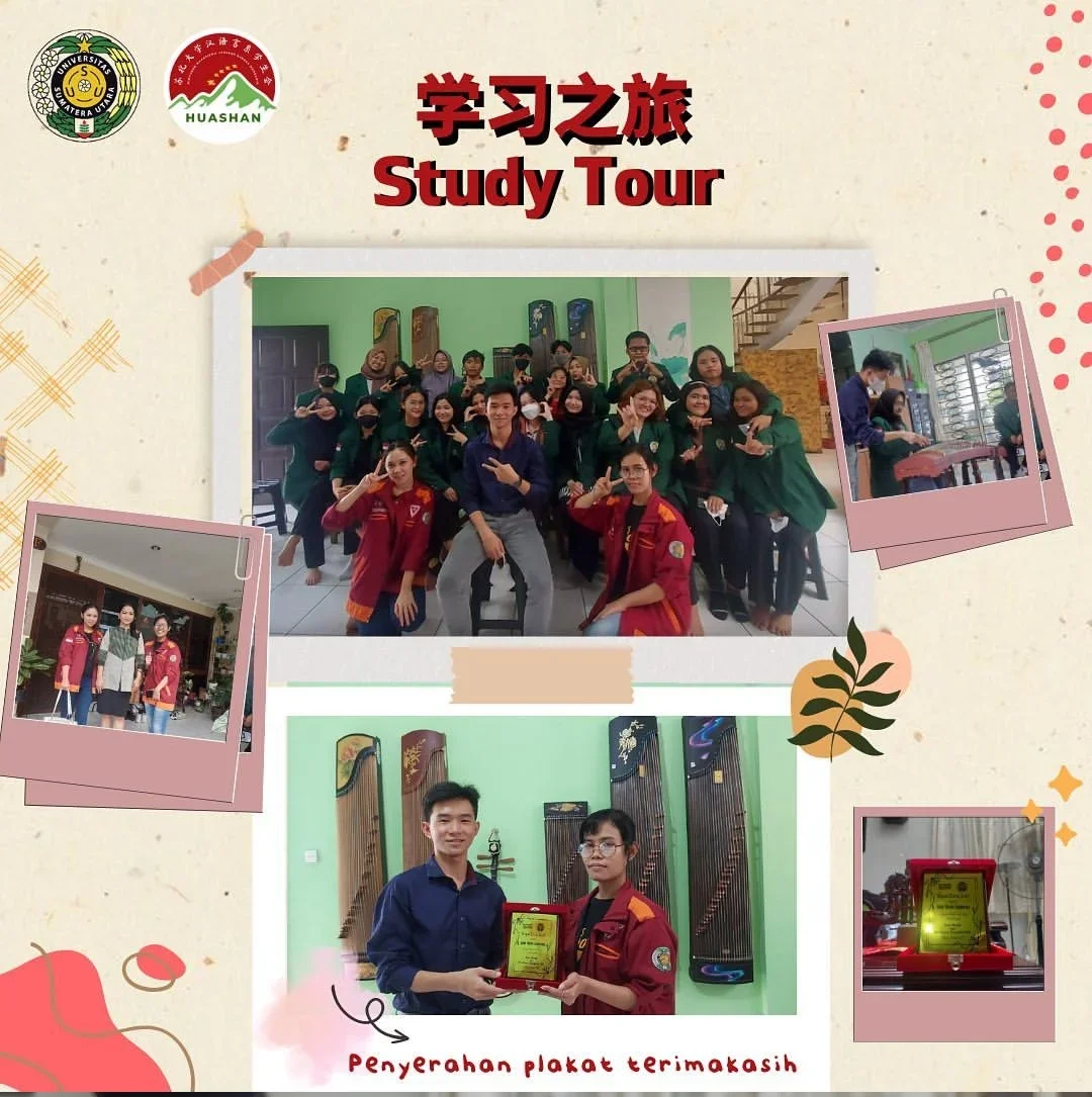 Perdalam Pemahaman Seni Musik Tradisional Tiongkok, Mahasiswa Bahasa Mandarin USU Ikuti Study Tour ke Jade Music Academy